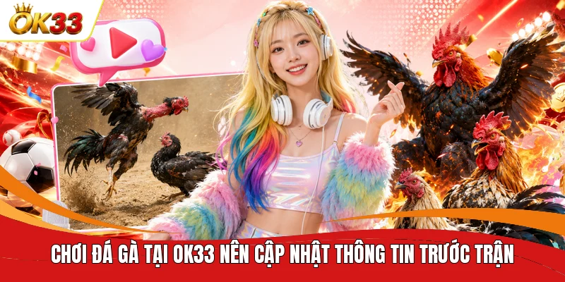 Chơi đá gà tại OK33 nên cập nhật thông tin trước trận